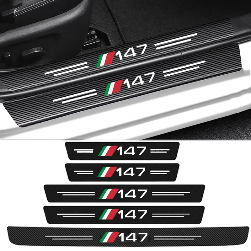 Crepe Pan Carbon - Autocollants de protection de seuil de